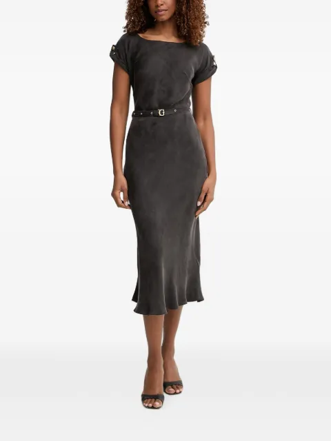 GUESS USA belted cap-sleeve midi dress Black W6GK50W1950