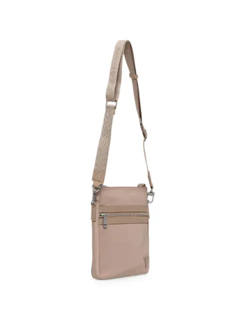 GUESS USA logo-detail zip-fastening messenger bag Neutrals HMBENYP6123