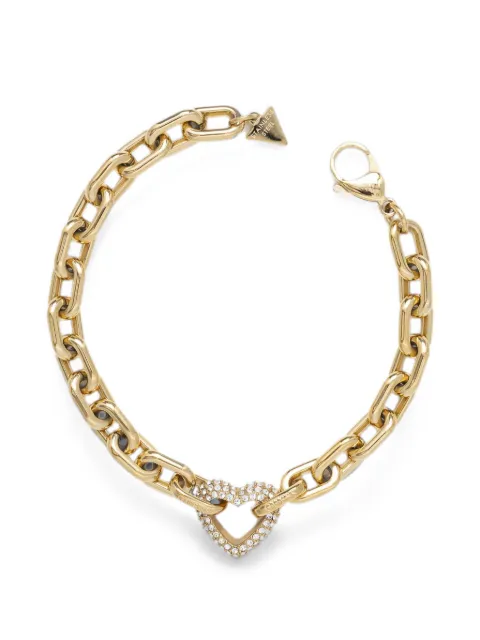 GUESS USA Beloved heart-charm cable-link bracelet Gold JUBB05016JW