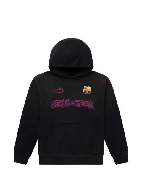 Nike x Travis Scott x FC Barcelona Cactus logo-print hoodie Black CPFM11