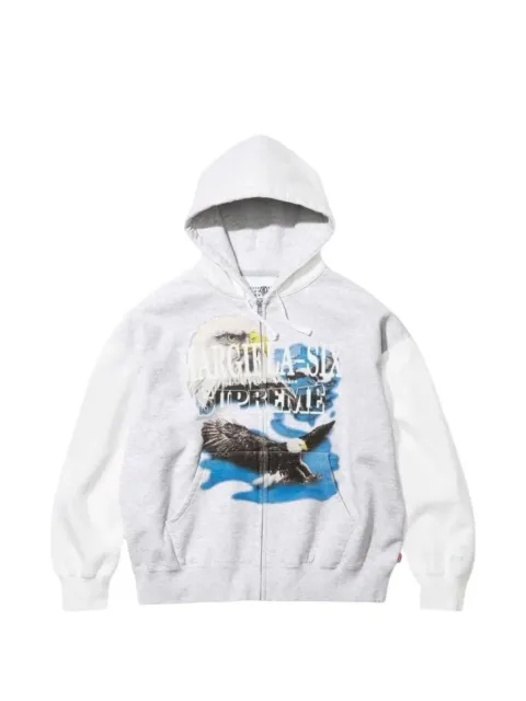 Supreme x MM6 Maison Margiela zip-up hoodie Grey SS26SW6