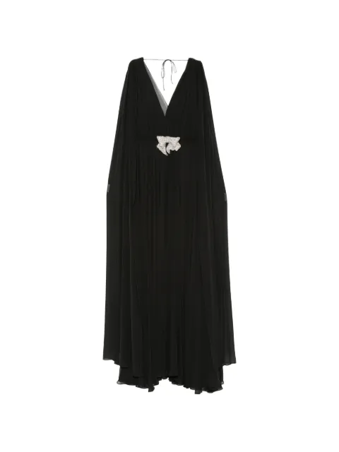 SILK LOVE & LACE Ilena crystal-embellished maxi dress Black 11R14
