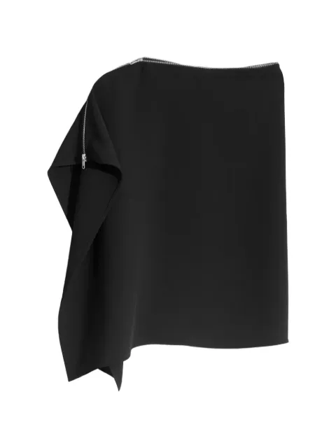 Bevza zip-detail asymmetric skirt Black 141500