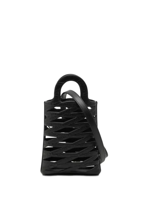 Balenciaga Pre-Owned 2021 Leather Neo Basket Phone Holder satchel Black Q3GWTMMVY705ZK1G