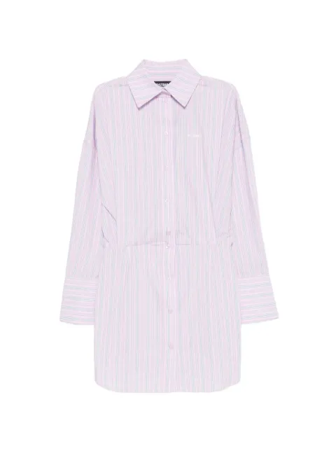WRSTBHVR striped button-down mini dress Pink W6626SB3384