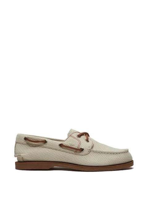 Timberland logo-detail leather boat shoes Neutrals TB0A2Q9XEN7