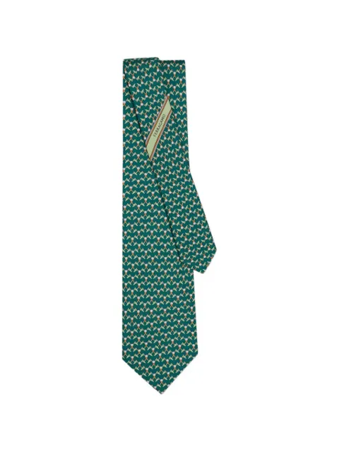 Ferragamo Club silk tie Green 794662