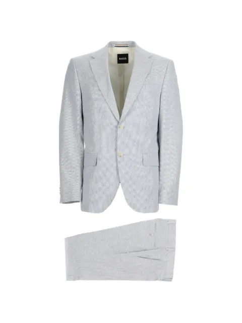 BOSS two-piece regular-fit suit in stretch bouclé Grey 50561822