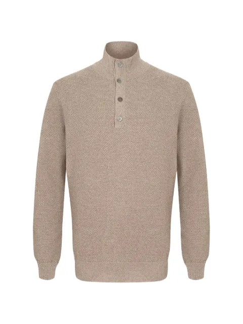Corneliani button-up knit sweater Neutrals 26M5462625104
