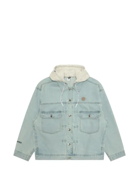 AAPE BY *A BATHING APE® AAPENOW hooded denim jacket Blue AAPLJM7766XAQ