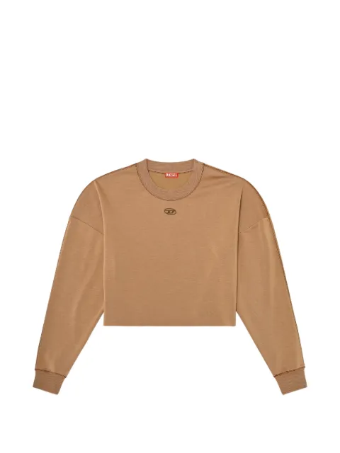 Diesel logo-detail cropped sweatshirt Neutrals A223070TJBU