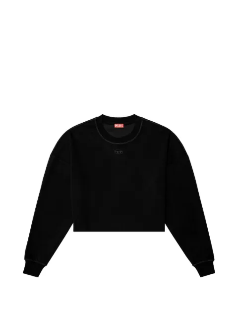Diesel crop top in light stretch scuba Black A223070TJBU