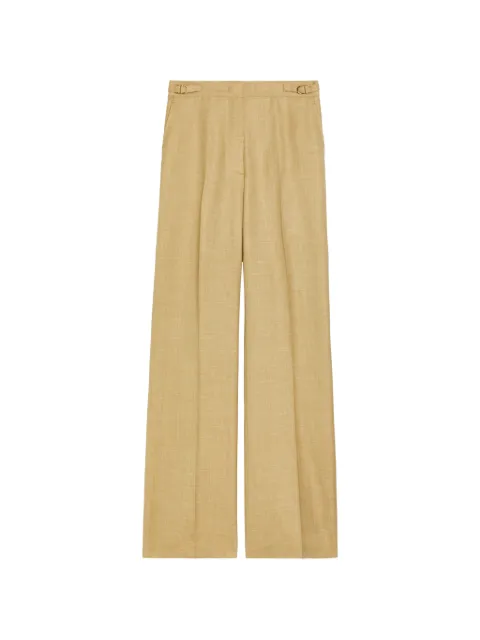 Gabriela Hearst buckle-detail pleated trousers Neutrals 2262190W035