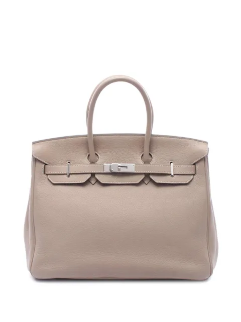 Hermès Pre-Owned 2010 Clemence Birkin Retourne 35 handbag Brown 0A4G1WCO8B9DXI9Y