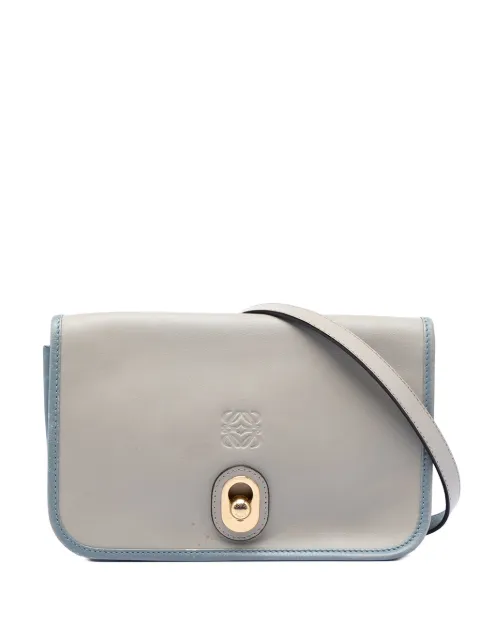 Loewe Pre-Owned 2014 Bicolor Leather Anagram Ines Flap crossbody bag Grey 234M46N205IWRZFY