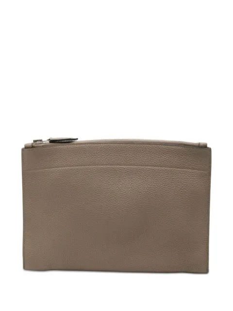 Hermès Pre-Owned 2017 Togo Bazar Pouch PM clutch bag Brown OIF1CXE6SC5KKKJG
