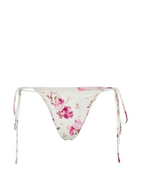Magda Butrym floral-print tie-side bikini bottoms Neutrals RE26SWIMBOTTOM06