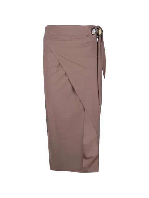 Hamoulet Vega Y draped skirt Brown VEGAY