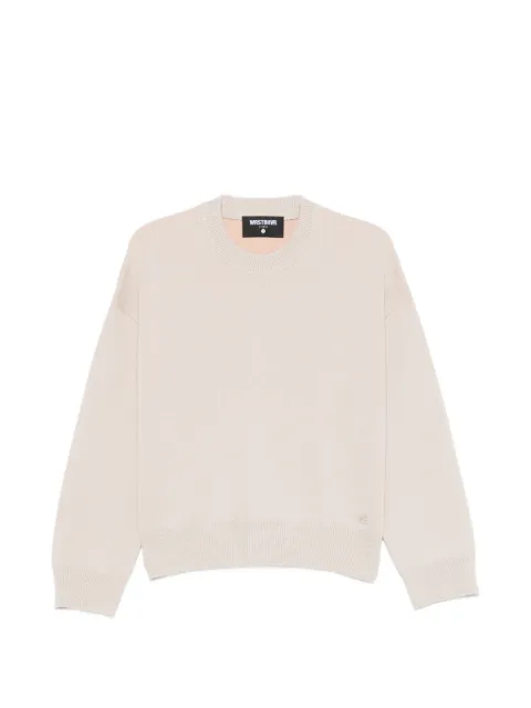 WRSTBHVR Garm logo-detail dropped-shoulder sweater Grey U2326GT3302