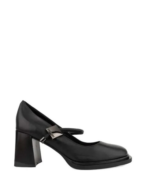 LINDA BAUMANN logo-plaque block-heel pumps Black 659325245
