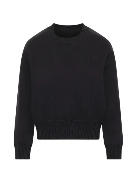 sacai ribbed-knit panelled sweater Black 2608333