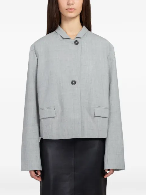 St. Agni Cocoon flap-pocket blazer Grey S2624027CNT