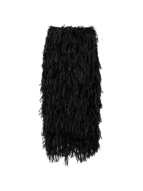 Co fringed-embellished midi skirt Black 3207HRFS26