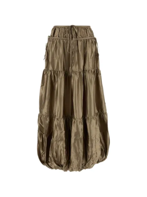 Co tiered silk maxi skirt Green 3077NLSCS26