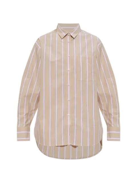 Lacoste striped-pattern logo-embroidered shirt Neutrals CF1054