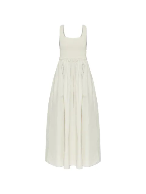 Matteau sleeveless gathered-skirt cotton dress Neutrals KNITANDCOTTONDRESS
