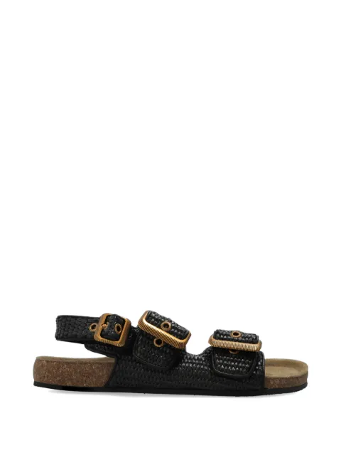 AllSaints Staffa woven buckle-fastening sandals Black W125FE