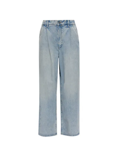 AllSaints Haze pleated high-waisted jeans Blue W073EE