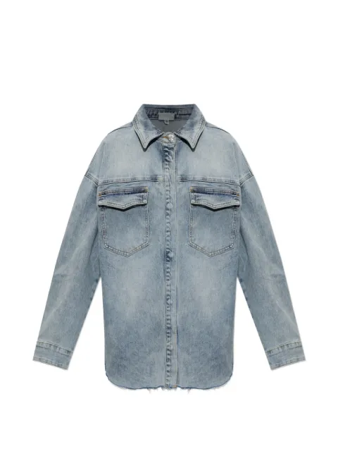 Gestuz Noma faded frayed-hem shirt Blue 10911189