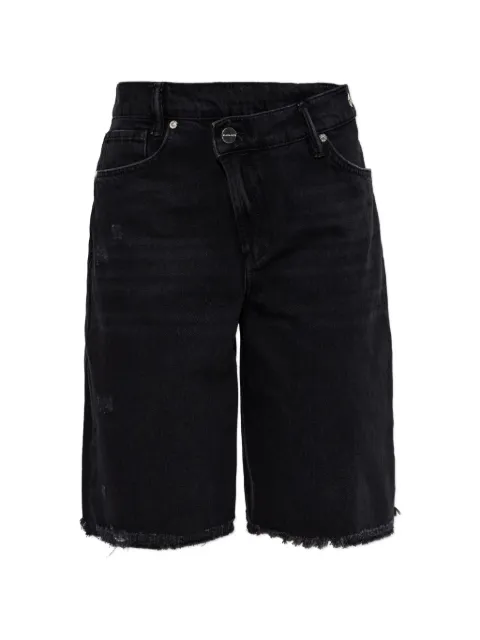 AllSaints Aki distressed raw-hem shorts Black W054EE