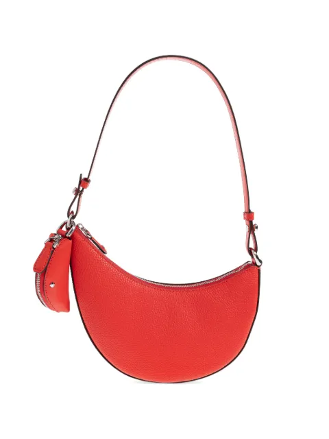 Kate Spade Duo Mini crescent-shaped pebbled-leather shoulder bag Red KO775