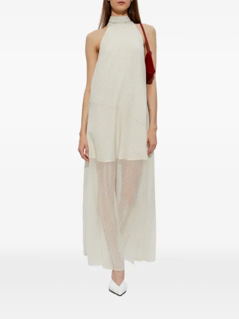 Gestuz polka-dot halterneck dress Neutrals 10911148
