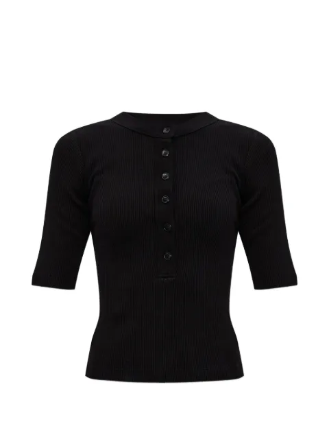 Citizens of Humanity Nali ribbed-knit button-up top Black 94173004
