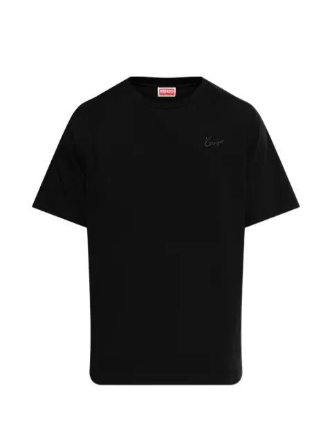 Kenzo Signature logo-embroidered T-shirt Black FG65TS2854SG