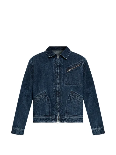 Kenzo Signature Utility logo-embroidered denim jacket Blue FG65DB1076U3