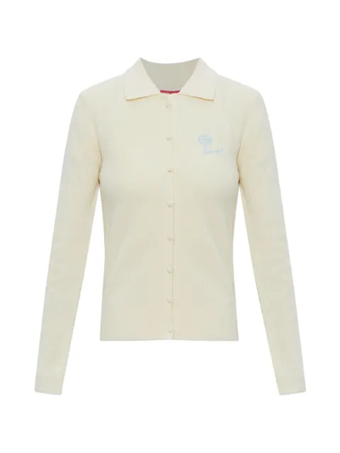 Kenzo Boke Flower ribbed cardigan Neutrals FG62CA7543EL