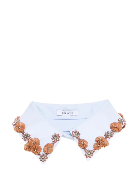 Dice Kayek crystal-embellished striped collar Blue SS26CL901