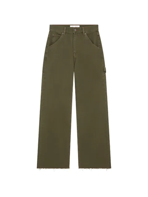 Mira Mikati carpenter-style raw-hem jeans Green DEN028A