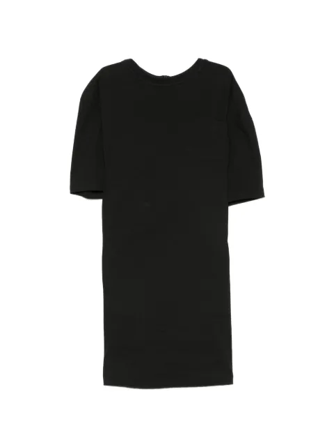 Issey Miyake pocket-detail draped rear-zip mini dress Black IM66FJ501