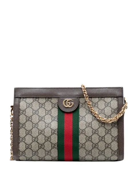 Gucci Pre-Owned 2016-2026 Small GG Supreme Web Ophidia Chain crossbody bag Neutrals DCVQ9ZZWLVT10VZY