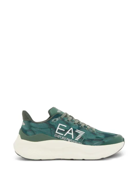 Ea7 Emporio Armani logo-print panelled sneakers Green X8X245XK442MZ606