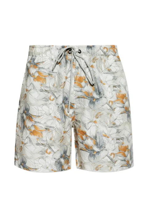 Hanro floral-print drawstring shorts White 075870