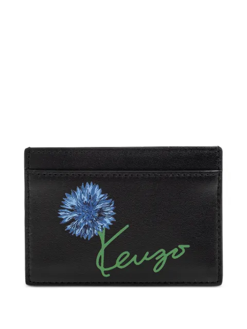 Kenzo Tulip leather cardholder Black FG68PM800L31