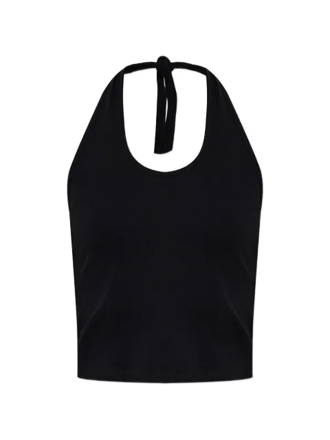 Matteau halterneck tie-fastening top Black HALTERTIETANK