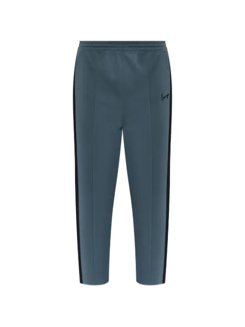 Kenzo logo-embroidered side-stripe track pants Blue FG65PA5594IH