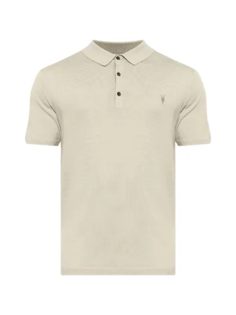 AllSaints Mode short-sleeve wool polo shirt Neutrals M086KB